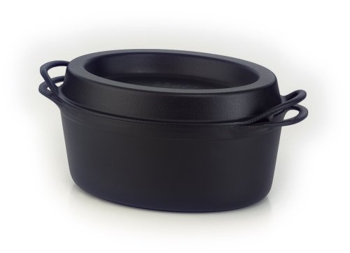 Le Creuset Doufeu Saftbräter oval 30 cm schwarz