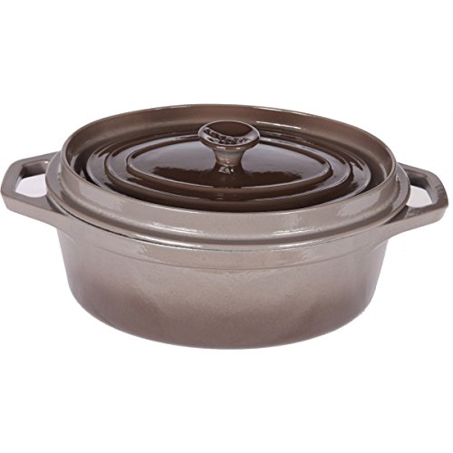 INVICTA – TAUPE COCOTTE MIJOTEUSE OVALE 33 CM – INVICTA – FDS-000367